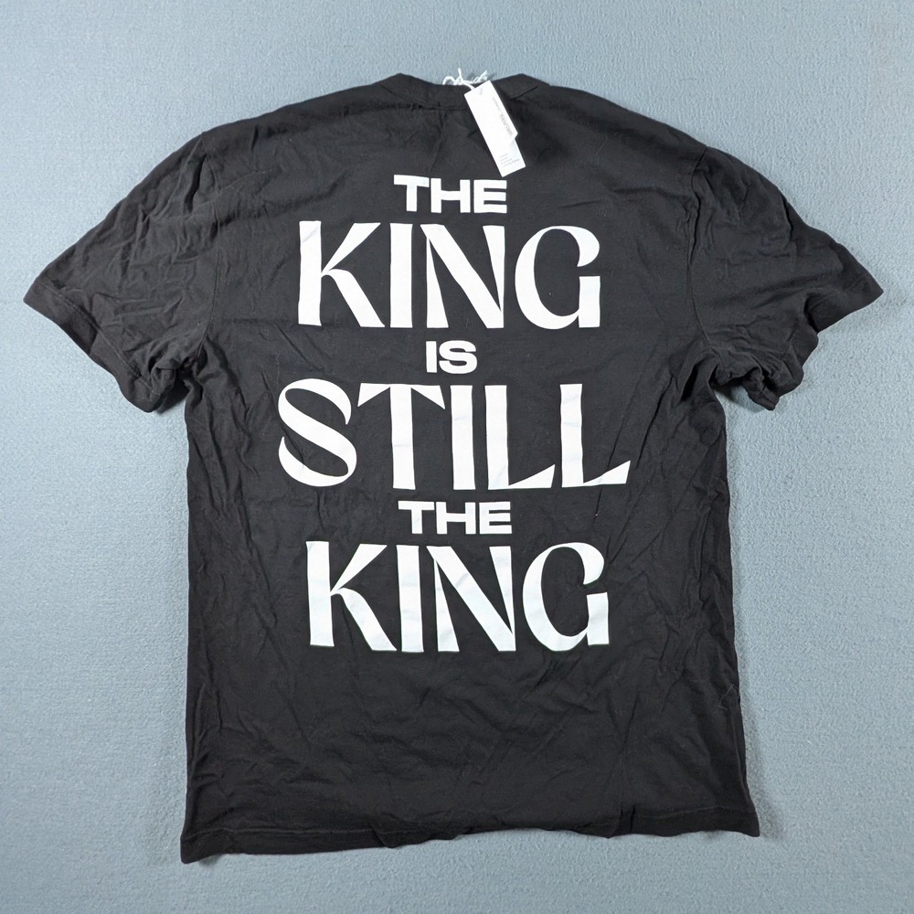 James Perse T-Shirt Mens 2 Black The King Is Still The King Graphic NWT